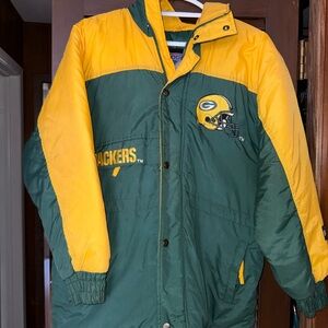 Vintage Retro Green Bay Packers Starter Puffer Jacket